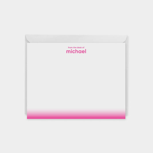 Neon Gradient Personalized Note Cards,