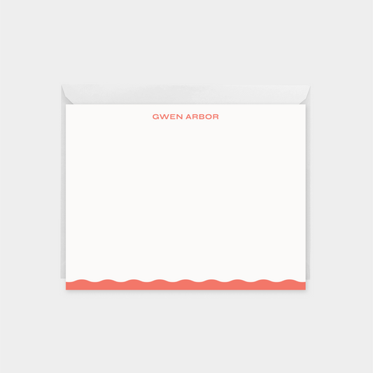 Wavy Edge Thank You Note Card XVII, Eco-Friendly The Design Craft