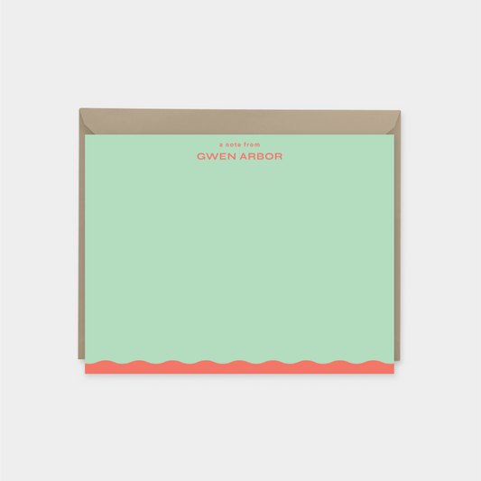 Recycled Wavy Edge Note Card VI,