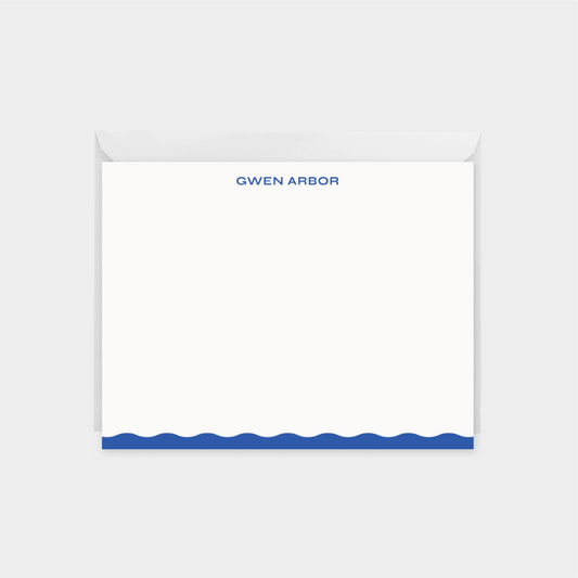 Thank You Notes with Wavy Edge Note Card