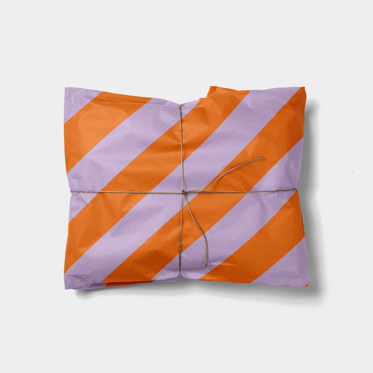 Orange and Violet Colorful Striped Gift