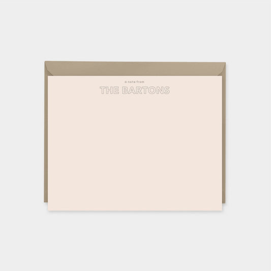 Outline Type Personalized Note Cards
