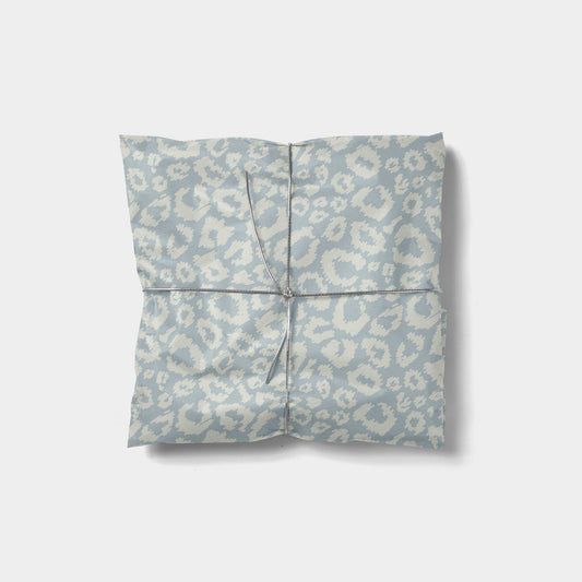 Pale Blue Scribble Leopard Gift Wrap