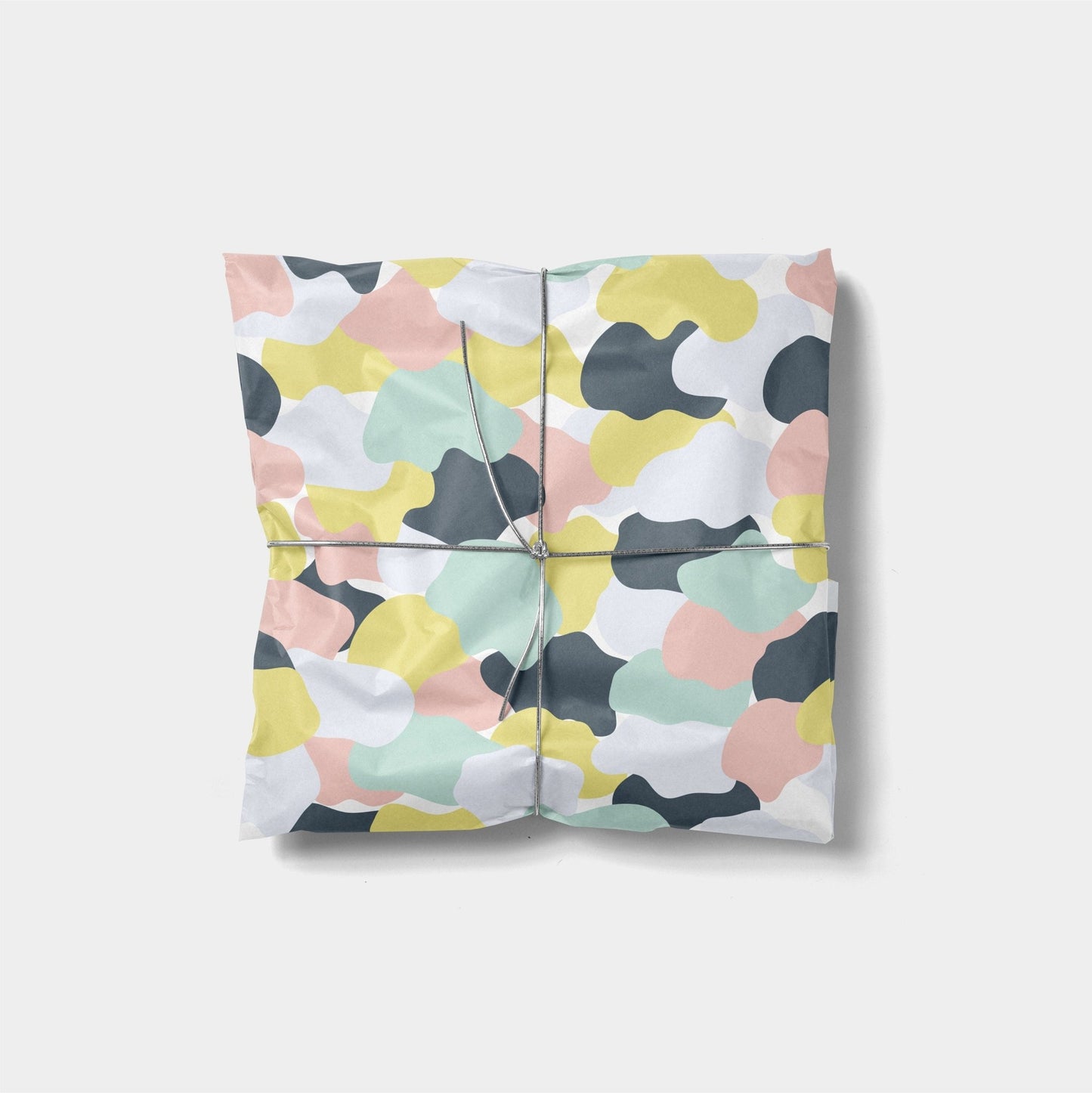 Pastel and Gray Pop Camo Gift Wrap