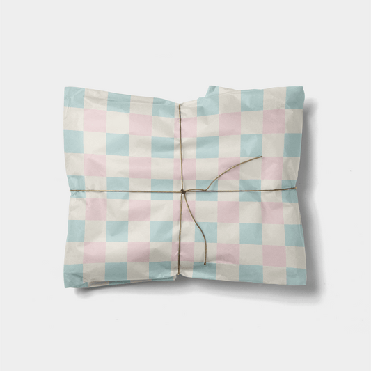 Pastel Checkerboard Gift Wrap II The Design Craft