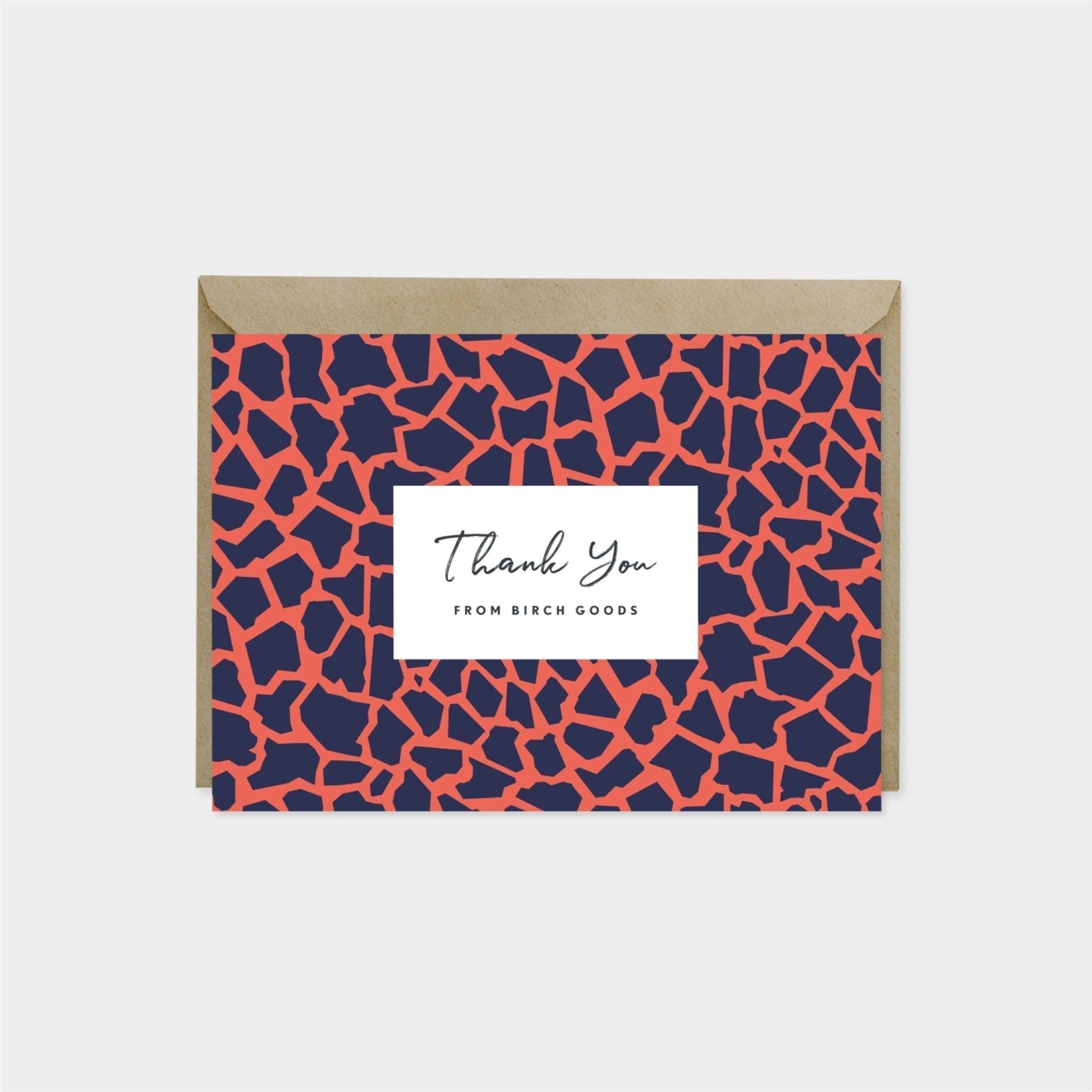Pattern Thank You Card VII, Designer Thank You, Colorful The Design Craft