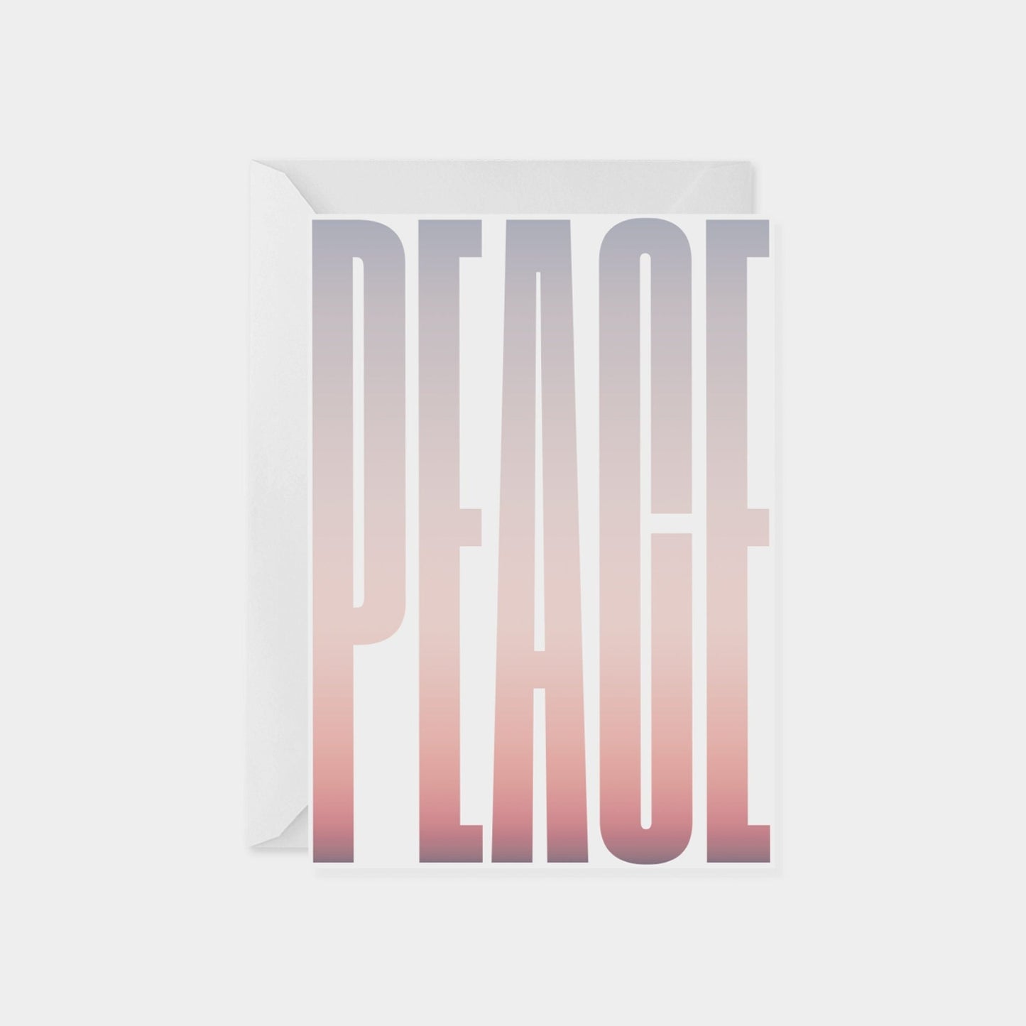 Peace Gradient Ombre Typography Card,