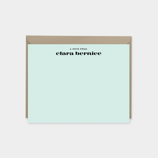 Personalized Note Cards III, Modern Note