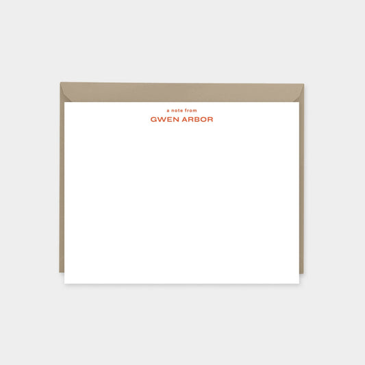 Personalized Note Cards IV, Modern Note