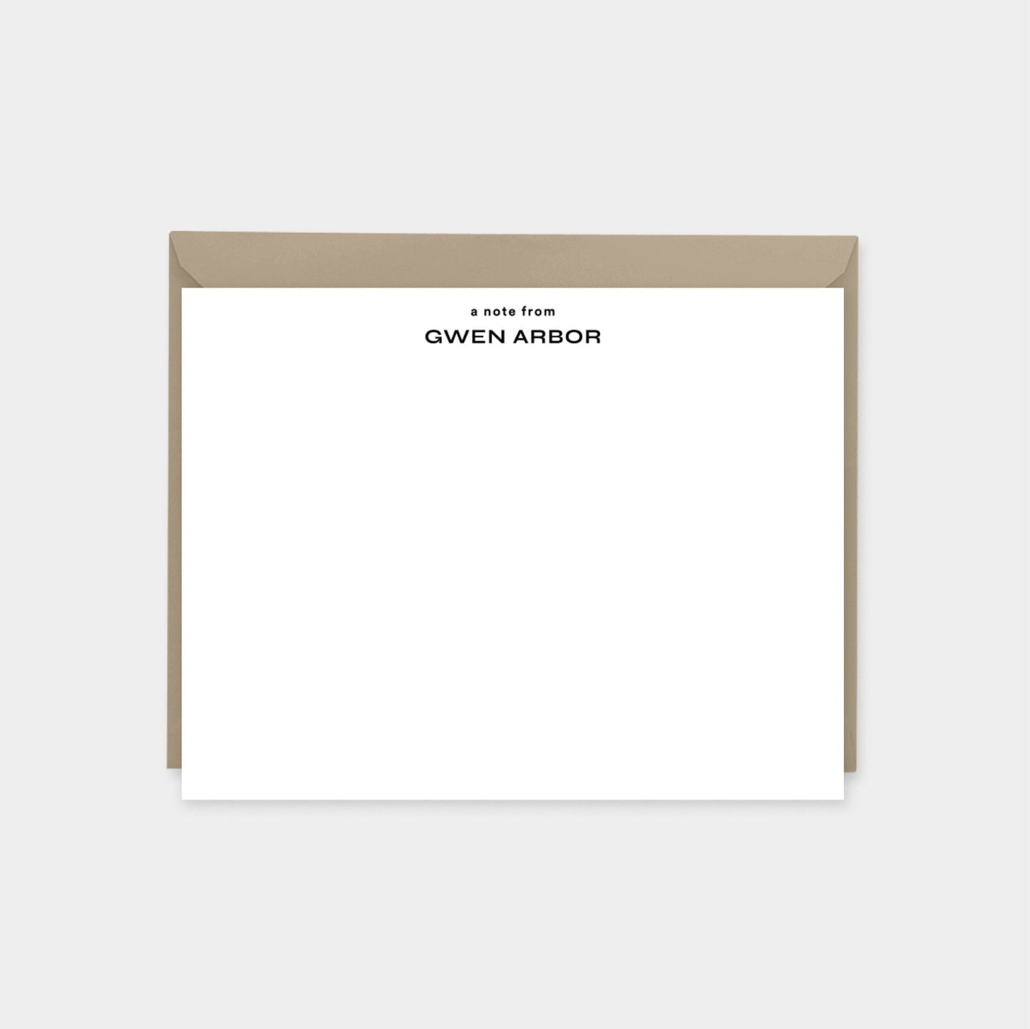 Personalized Note Cards, Modern Note