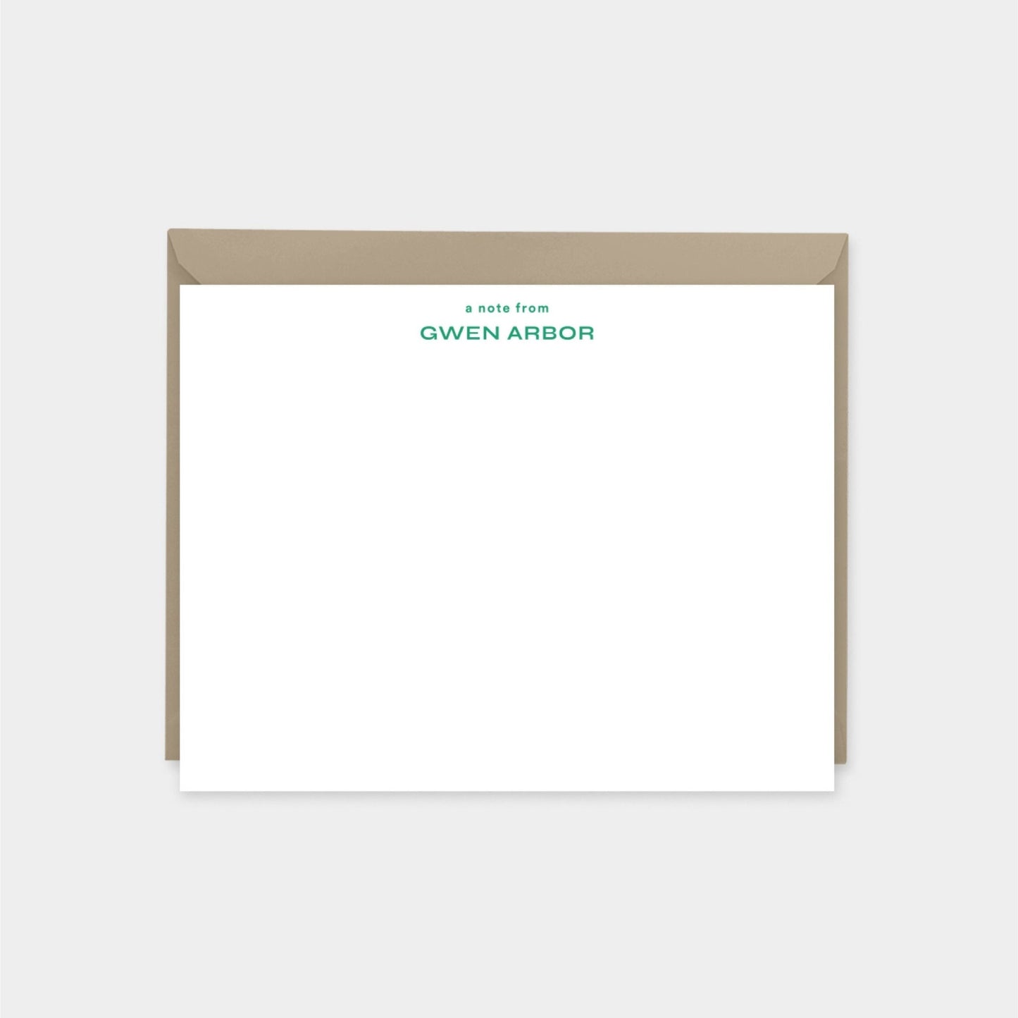 Personalized Note Cards V, Modern Note