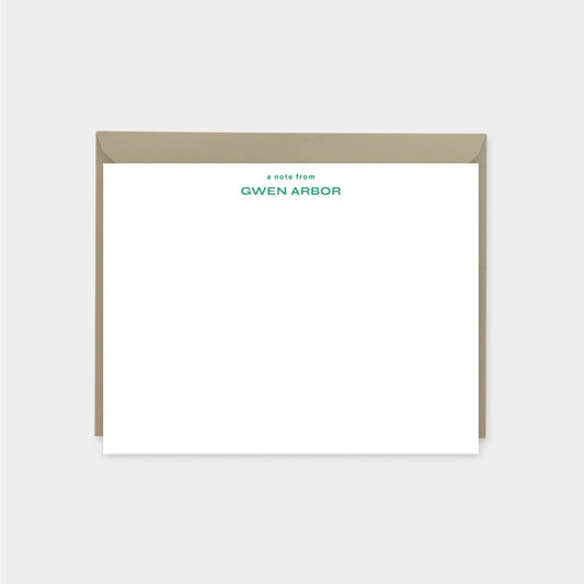 Personalized Note Cards V, Modern Note