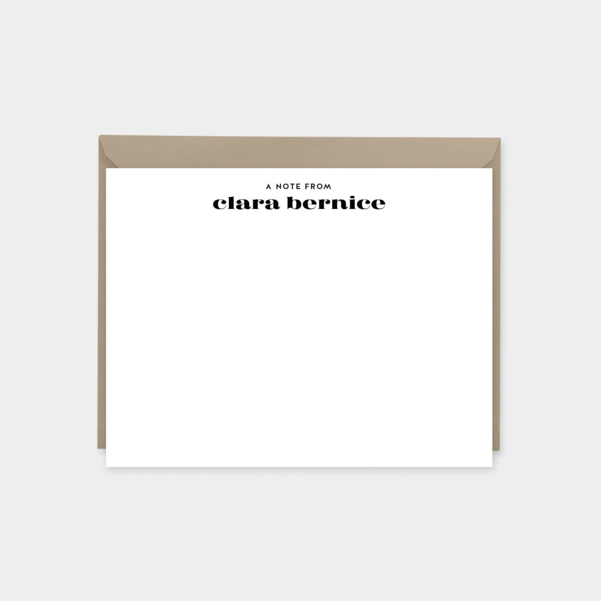Personalized Note Cards VII, Modern Note