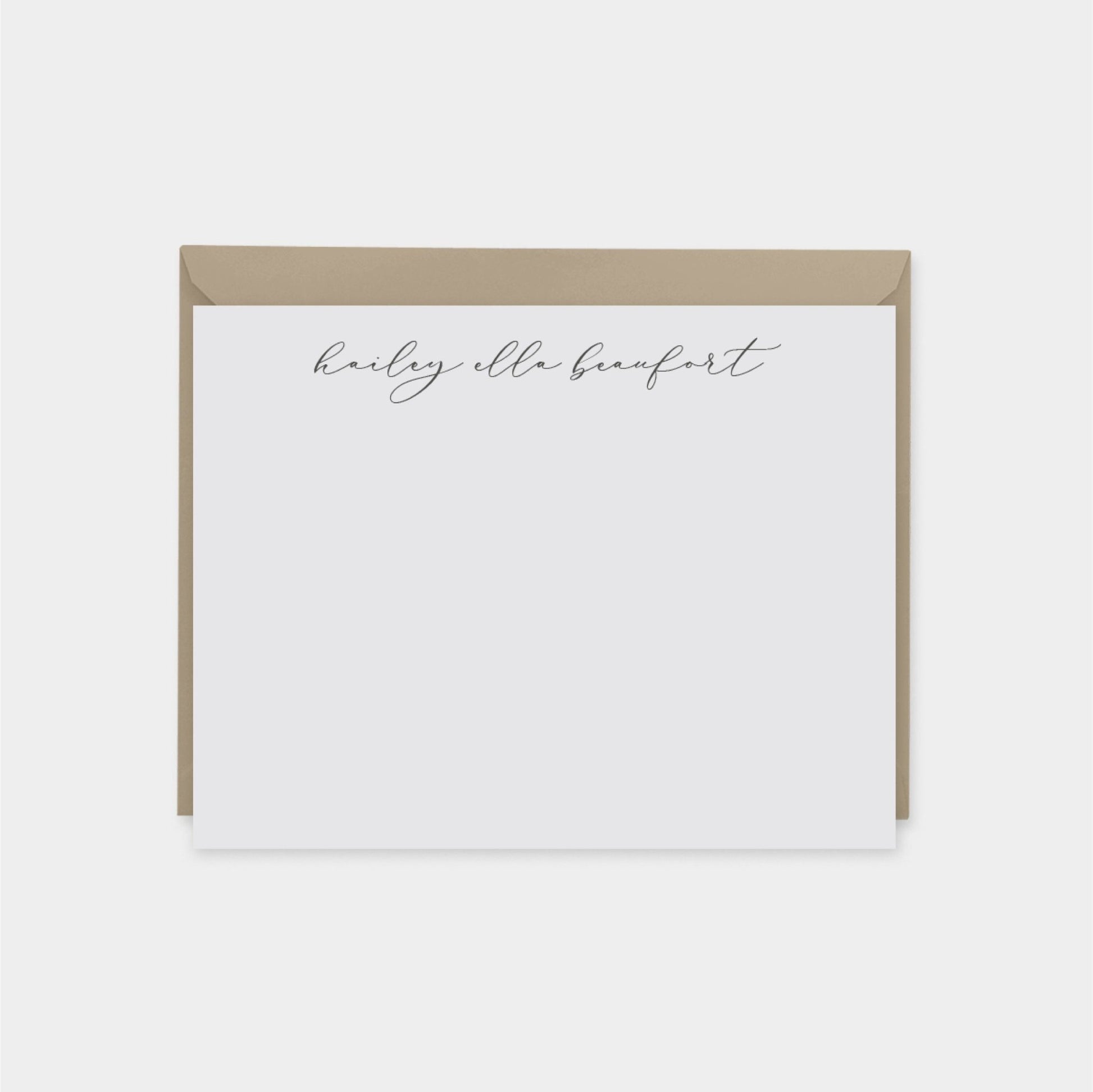 Personalized Script Note Cards IV,