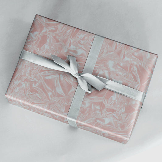 Pink Pearlescent Crinkled Foil Gift Wrap