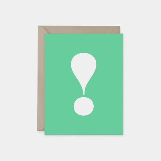 Surprise Exclamation Point Card, Green,