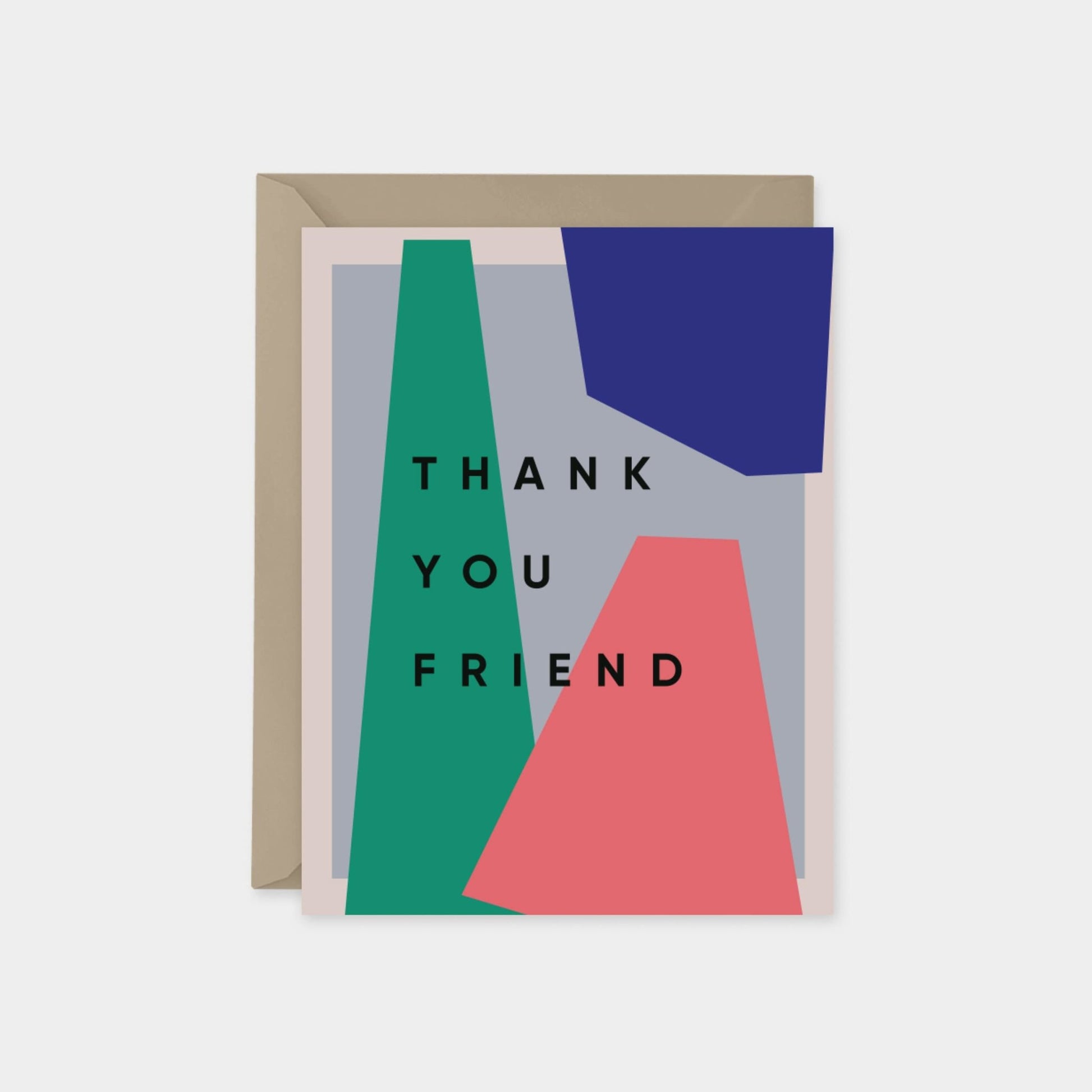Thank You Friend Card, Modern Thank You