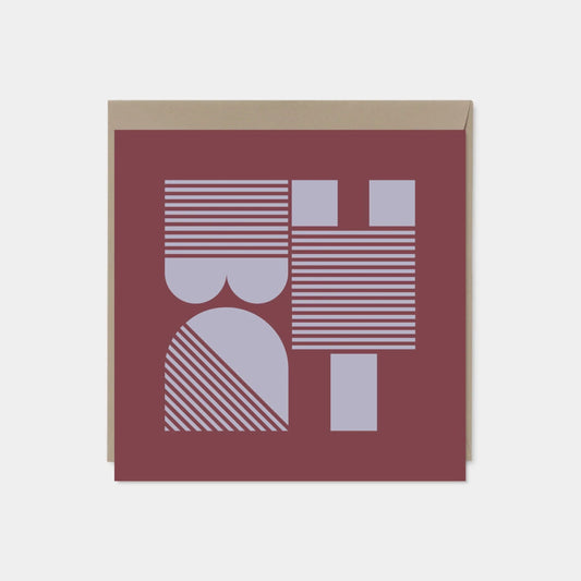 "WHAT" Modern Geo Typography Card Set, Custom Type Cards, The Design Craft
