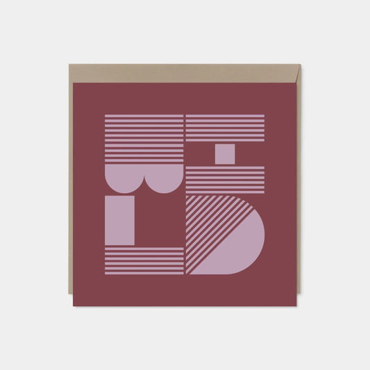 "WILD" Modern Geo Typography Card Set, Custom Type Cards, The Design Craft